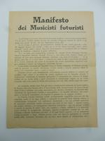 Manifesto dei musicisti futuristi