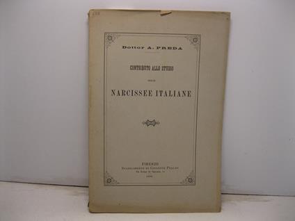 Contributo allo studio delle narcissee italiane - copertina