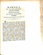 Memoria su du un'asfissia per colpo di fulmine