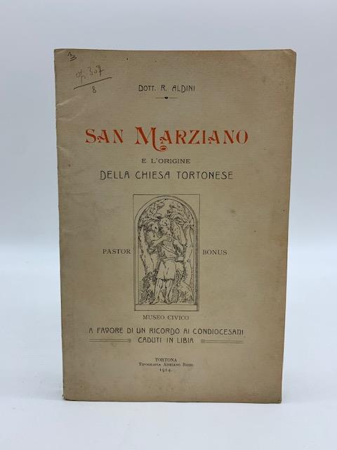 San Marziano e l'origine della Chiesa tortonese - copertina