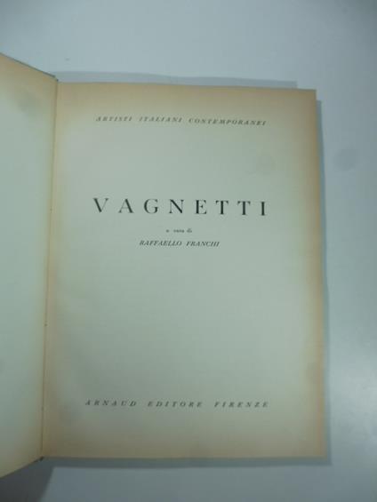 Artisti italiani contemporanei. Vagnetti - copertina