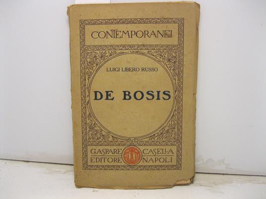 De Bosis - copertina