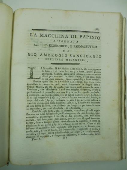 La macchina di Papinio riformata all'uso economico e farmaceutico da Gio. Ambrogio Sangiorgio speziale milanese SEGUE Descrizione di una belzuar trovata in un cavallo di Paolantonio Sangiorgio speziale e chimico - copertina