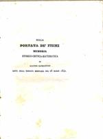 Sulla portata dei fiumi. Memoria storico-critica-matematica