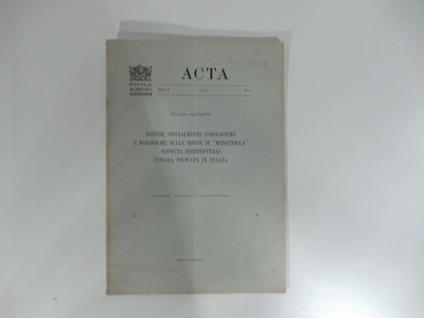 Notizie specialmente corologiche e biologiche sulle specie di mengenilla (insecta strepsitera) finora trovate in Italia - copertina