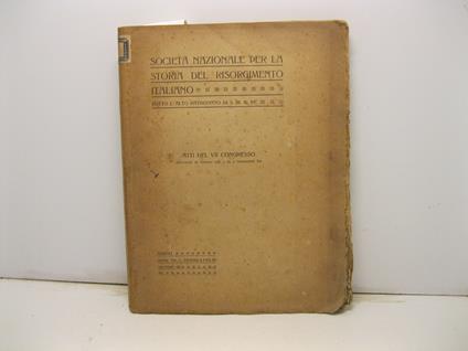 Atti del Congresso tenutosi in Napoli dal 3 al 5 novembre 1912 - copertina