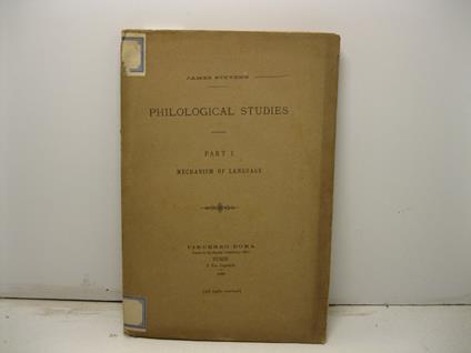 Philological studies. Part I. Mechanism of language - copertina