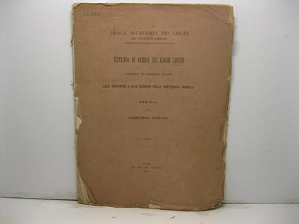 Tentativo di critica sui luoghi liviani contenenti le disposizioni relative alle province e agli eserciti della repubblica romana - copertina