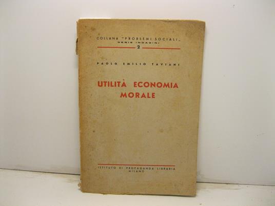 Unita', economia, morale - copertina