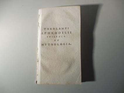 Theolampi Aphrodisii epistola de mythologia - copertina