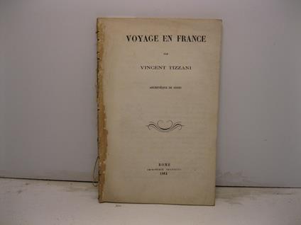 Voyage en France - copertina