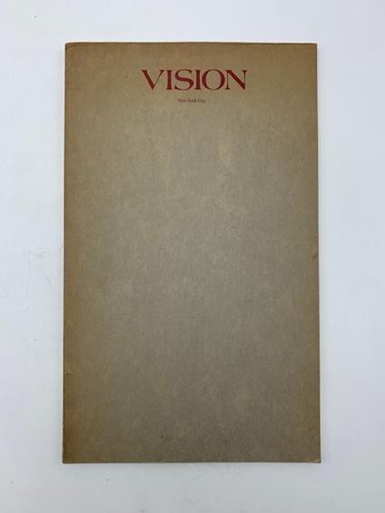 Vision, number 3, November 1976. New York - copertina