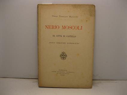 Nerio Moscoli da Citta' di Castello antico rimatore sconosciuto - copertina