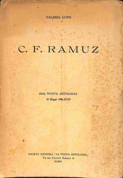 C. F. Ramuz - copertina