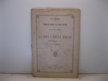 I funghi piu' dannosi alle piante coltivate. Osservazioni e consigli. La bolla delle foglie. Exoascus deformans - Fuckel - copertina