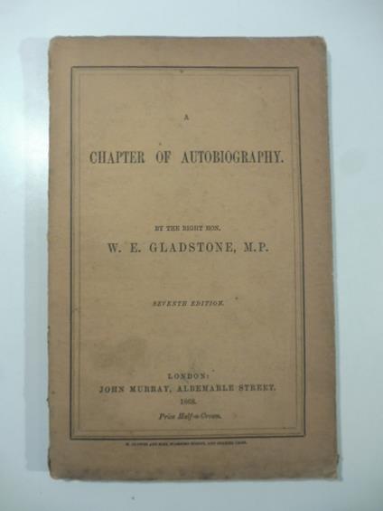 A Chapter of Autobiography. Seventh edition - copertina