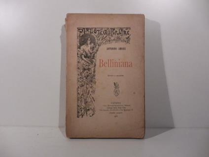 Belliniana (errori e smentite) - Antonino Amore - copertina