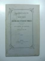 Sul concorso dello Stato nelle opere edilizie di Roma. Discorso del Ministro dell'Istruzione pubblica pronunziato alla Camera dei Deputati nella tornata del 15 marzo 1881
