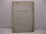 De pace veneta. Relatio Estratto dal Bullettino dell'Istituto Storico Italiano, n. 10