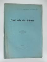 Cenni sulla vita d'Orazio