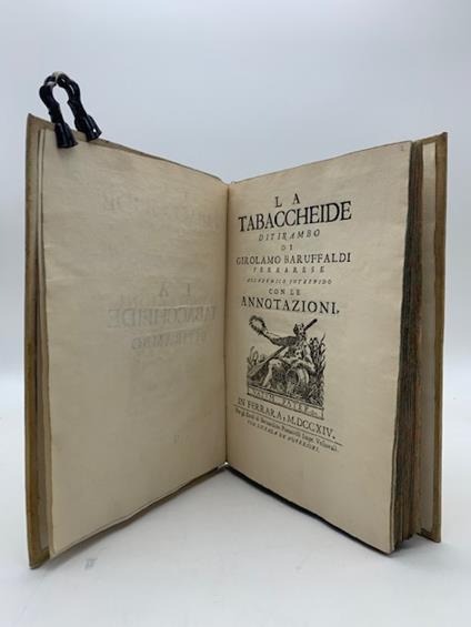 La Tabaccheide. Ditirambo... con le annotazioni - Girolamo Baruffaldi - copertina