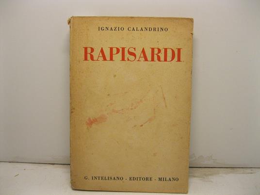 Rapisardi - Ignazio Calandrino - copertina