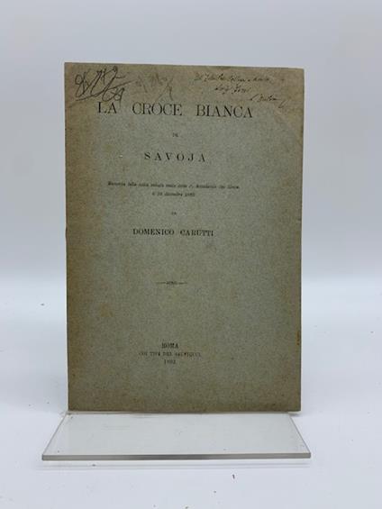 La croce bianca di Savoja - Domenico Carutti - copertina