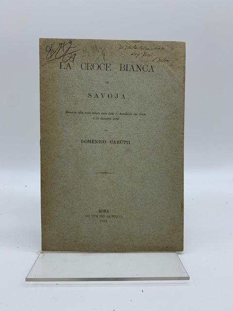 La croce bianca di Savoja - Domenico Carutti - copertina