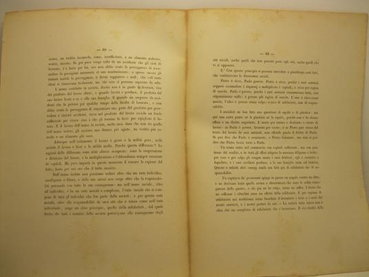 Armonia economica degl'interessi. Memoria letta nella tornata del di' 3 settembre 1874 - Antonio Ciccone - copertina