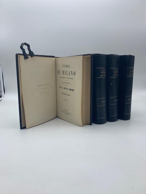 Storia di Milano dall'origine ai nostri giorni e cenni storici-statistici sulle citta' e province lombarde. Volume I (-VIII) - Francesco Cusani - copertina