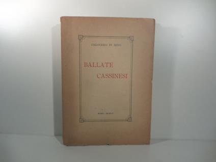 Ballate cassinesi - Calogero Di Mino - copertina
