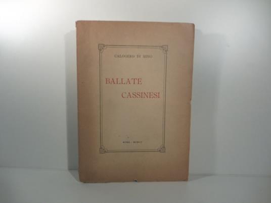 Ballate cassinesi - Calogero Di Mino - copertina