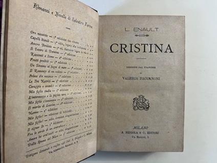 Cristina. Versione dal francese di Valeria Faccanoni - Louis Enault - copertina