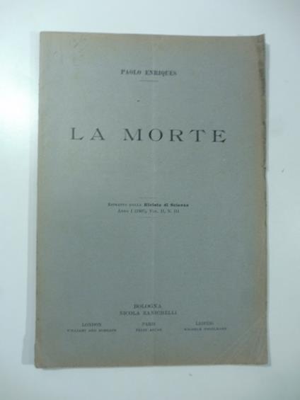 La morte - Paolo Enriques - copertina