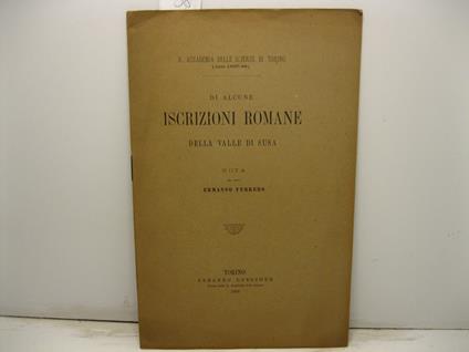 Di alcune iscrizioni romane della valle di Susa - Ermanno Ferrero - copertina