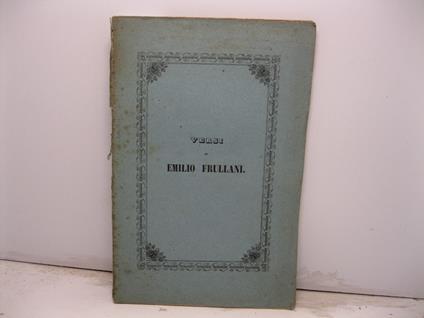 Versi - Emilio Frullani - copertina