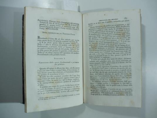 Lallebasque. Principi della genealogia del pensiero. Vol. II...Lugano, Ruggia 1829. Sunto ragionato del S. F. Fuoco. (Stralci da: Nuovo giornale de' letterati. N. 46. N. 48. 1829) - Francesco Fuoco - copertina