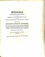 Memoria di geografia fisico medica sulle principali acque stagnanti di Sicilia e sulle febbri intermittenti a che metton cagione. Memoria quinta. Fatti clinici spettanti la malattia periodica