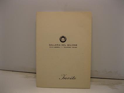 Ottone Rosai. Invito alla mostra. Galleria del Milione - Raimondi Giuseppe - copertina