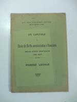 Un capitolo di Storia del Diritto amministrativo e finanziario dello stato pontificio (1797-1827). Parere legale