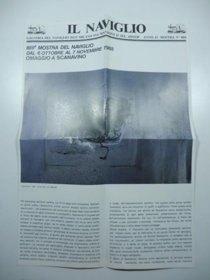 Omaggio a Scanavino. Galleria del Naviglio, ottobre/novembre 1988 - Ballo Guido - copertina