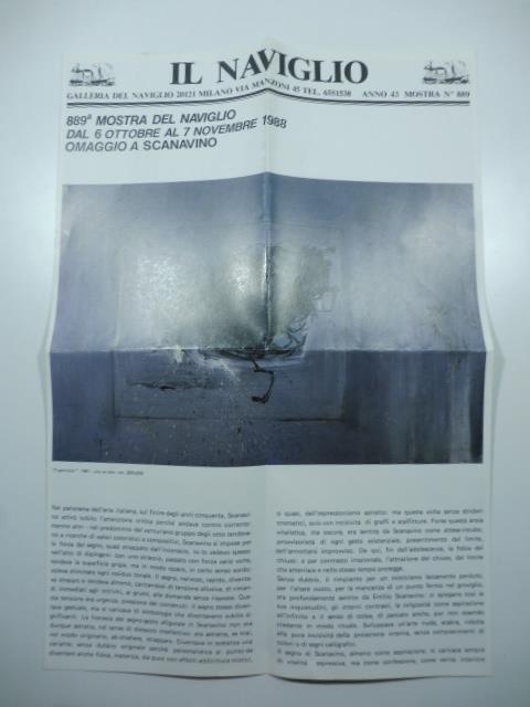 Omaggio a Scanavino. Galleria del Naviglio, ottobre/novembre 1988 - Ballo Guido - copertina