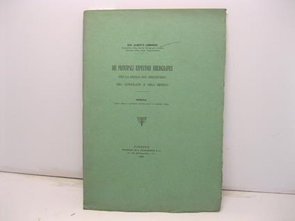 Dei principali repertori bibliografici per la storia del direttorio del consolato e dell'impero. Memoria letta nella VI riunione bibliografica di Venezia, MCMI - Alberto Lumbroso - copertina