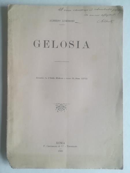 Gelosia - Alberto Lumbroso - copertina