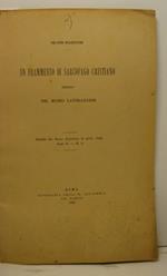 Un frammento di sarcofago cristiano inedito del Museo Lateranense. Estratto dal Nuovo Bullettino di Arch. Crist., anno II, n. 4