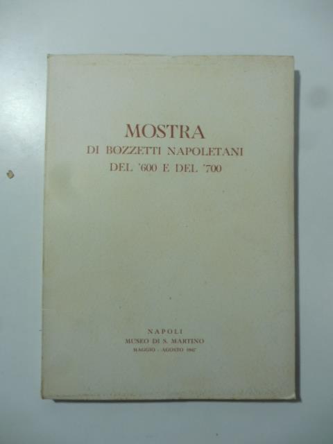 Mostra dei bozzetti napoletani del '600 e '700 - Bruno Molajoli - copertina