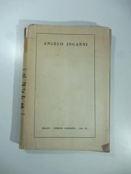 Angelo Inganni - Giorgio Nicodemi - copertina