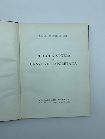 Piccola storia della canzone napoletana - Federico Petriccione - copertina