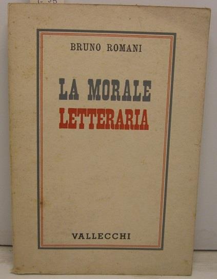 La morale letteraria - Bruno Romani - copertina