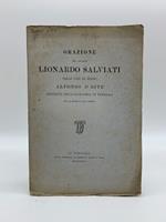 Orazione del cavaliere Lionardo Salviati delle lodi di donno Alfonso d'Este recitata nell'Accademia di Ferrara